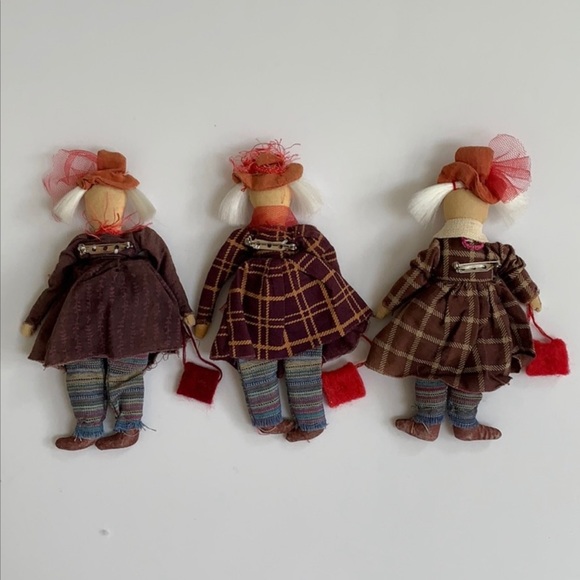 AUGUST MOON by LANG, Red Hats Collection Fabric Pin Doll - Picture 8 of 8